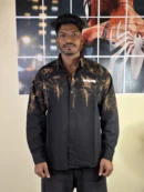 Acid wash black shirt