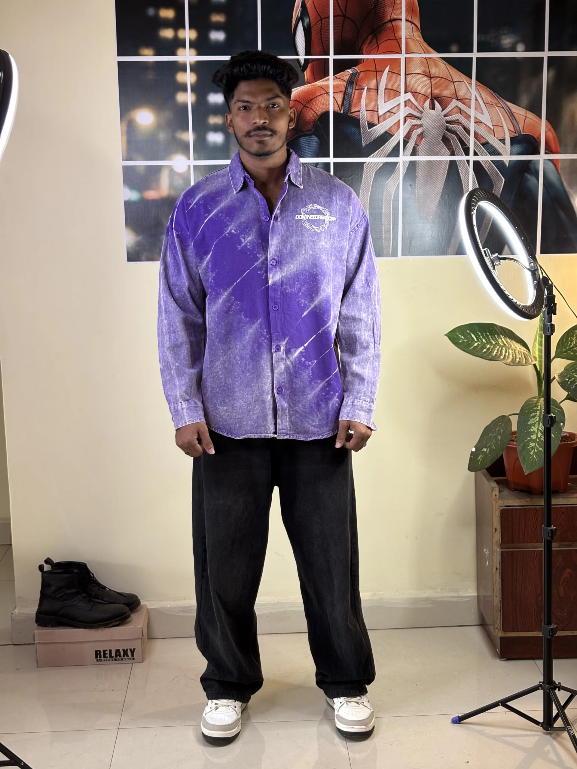 Acid wash voilet shirt - Image 2