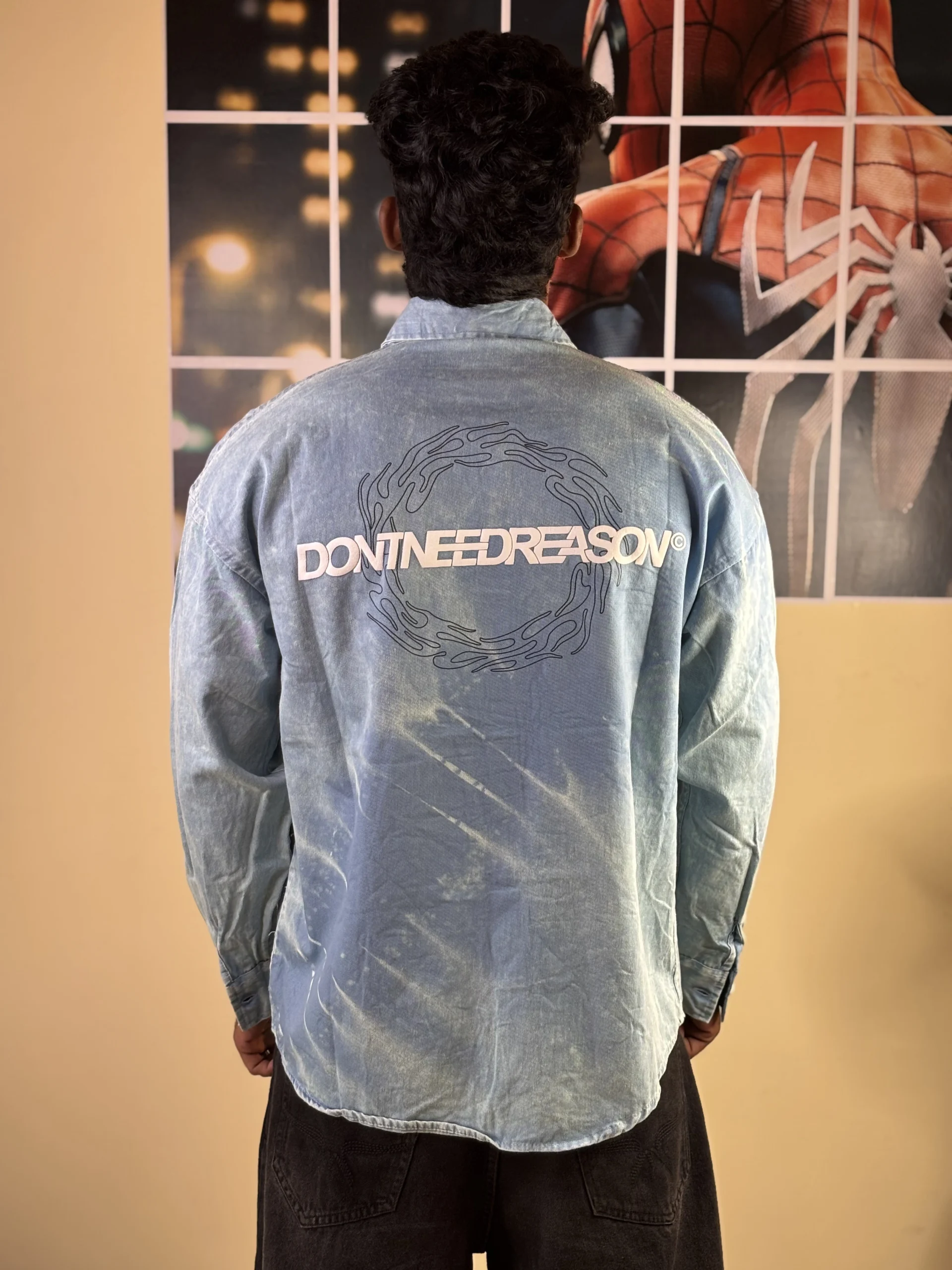 Acid wash light blue shirt - Image 4