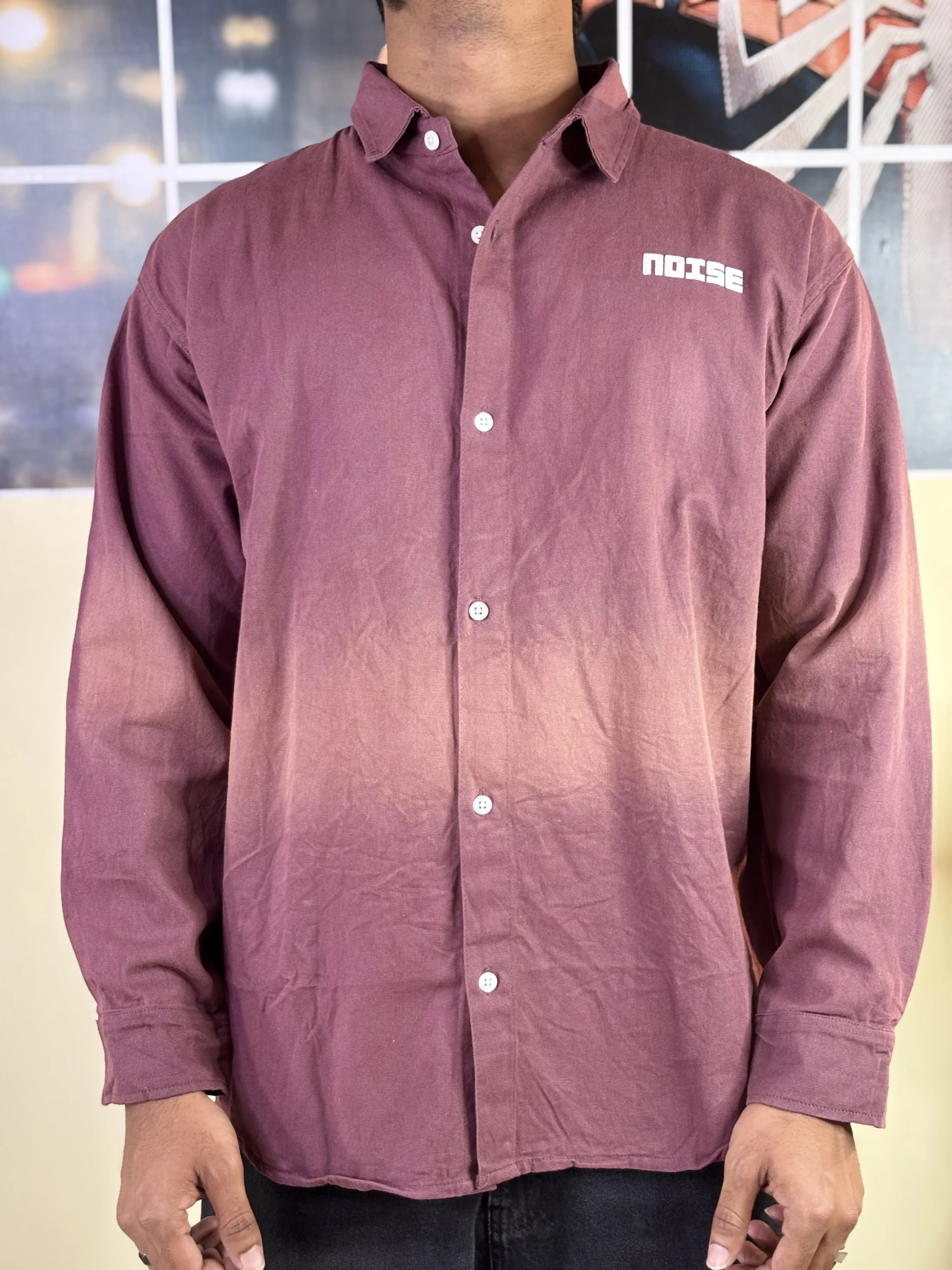 Acid Wash Rose Gradient Shirt