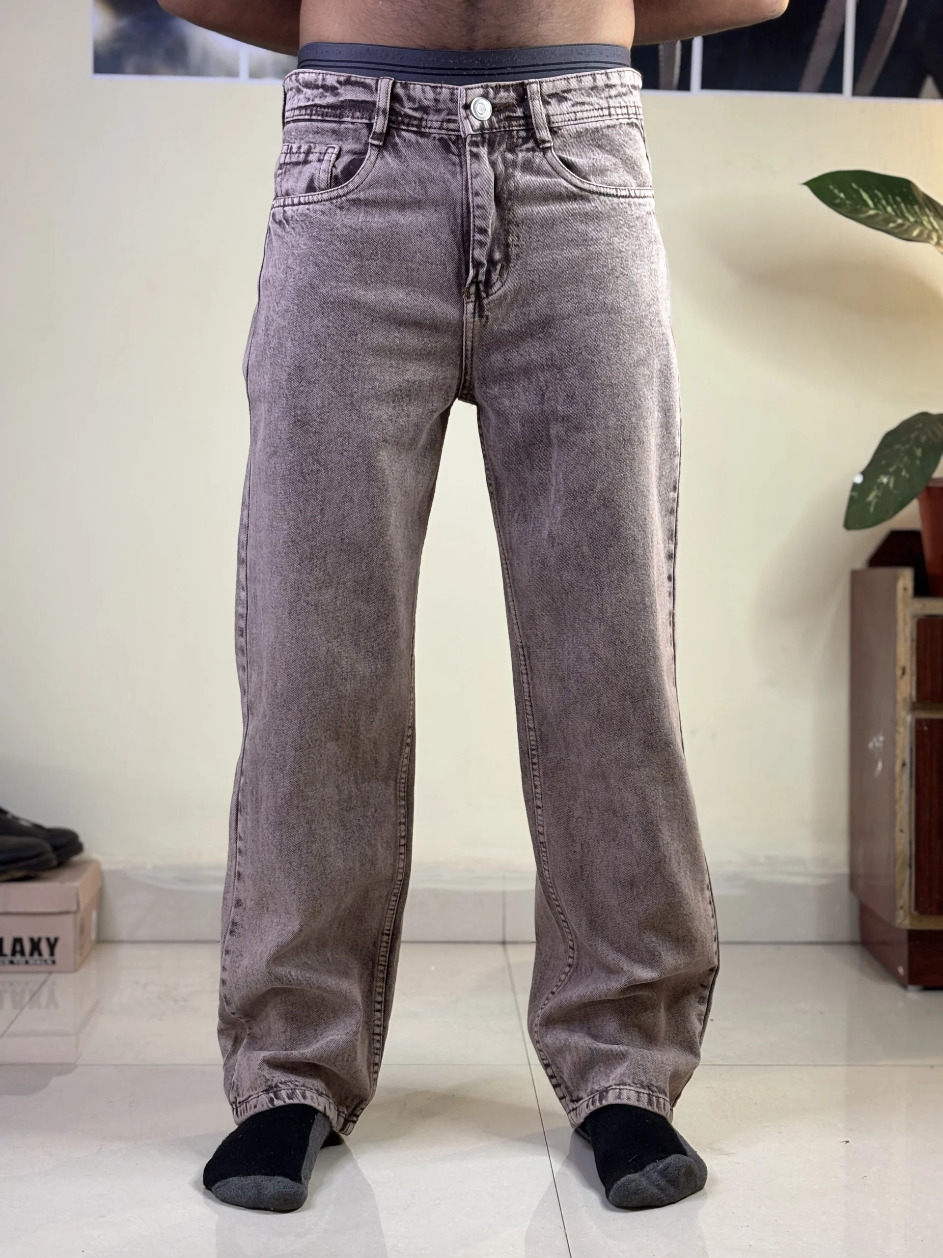 Dusty Rose Baggy Jean
