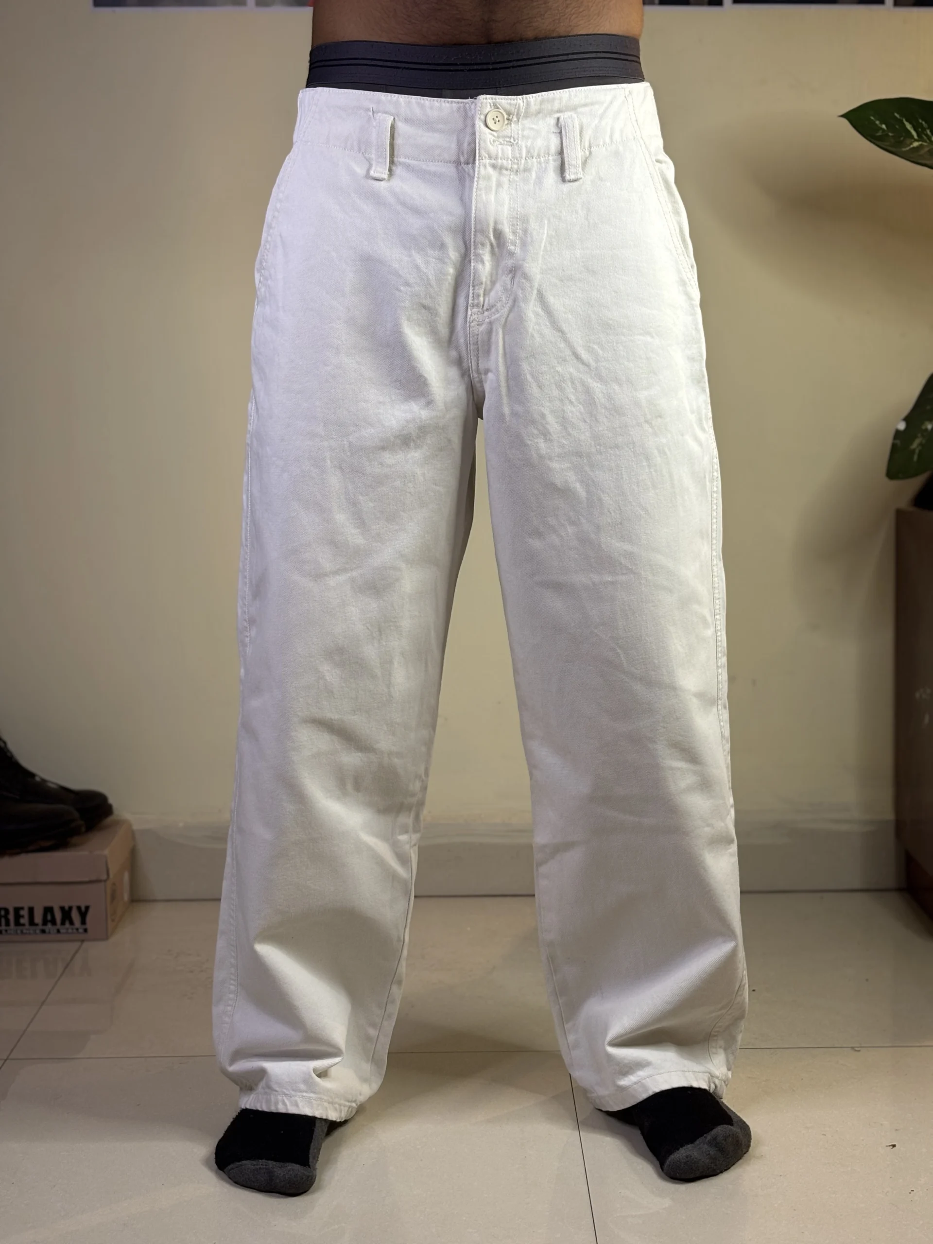 Premium super Baggy White Jean
